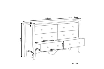 Winchester Kommode 130 cm - Hvit - Oppbevaring - Oppbevaringsmøbler - Kommode