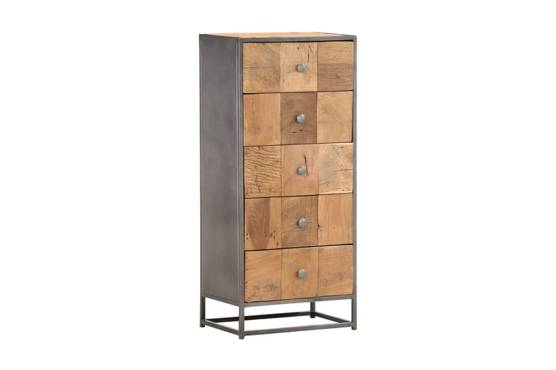 Kommode 45x30x100 cm gjenvunnet heltre - Entrekommode - Kommode - Entreoppbevaring