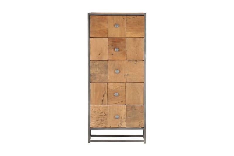 Kommode 45x30x100 cm gjenvunnet heltre - Entrekommode - Kommode - Entreoppbevaring