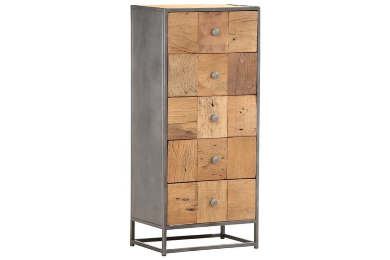 Kommode 45x30x100 cm gjenvunnet heltre - Entrekommode - Kommode - Entreoppbevaring
