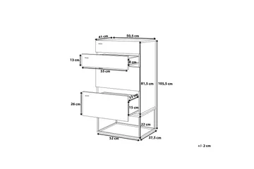 Acra Kommode 41 | 55 cm - Tre / Natur - Oppbevaring - Oppbevaringsmøbler - Kommode