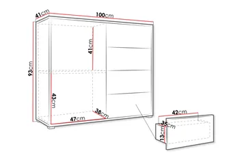 Agawal Kommode 100 cm - Beige - Oppbevaring - Oppbevaringsmøbler - Kommode