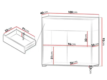 Agawal Kommode 100 cm - Brun - Oppbevaring - Oppbevaringsmøbler - Kommode