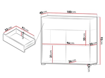 Agawal Kommode 100 cm - Brun - Oppbevaring - Oppbevaringsmøbler - Kommode