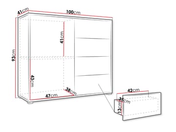 Agawal Kommode 100 cm - Brun - Oppbevaring - Oppbevaringsmøbler - Kommode