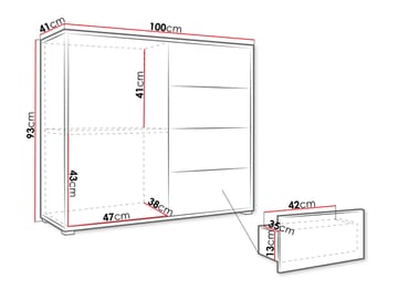 Agawal Kommode 100 cm - Brun - Oppbevaring - Oppbevaringsmøbler - Kommode