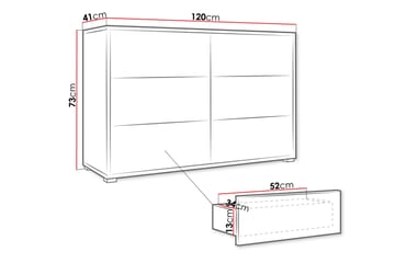 Agawal Kommode 120 cm - Beige - Oppbevaring - Oppbevaringsmøbler - Kommode
