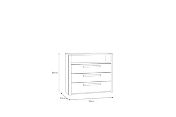 Ahmetbay Kommode 41x99 cm - Grå/Brun - Oppbevaring - Oppbevaringsmøbler - Kommode