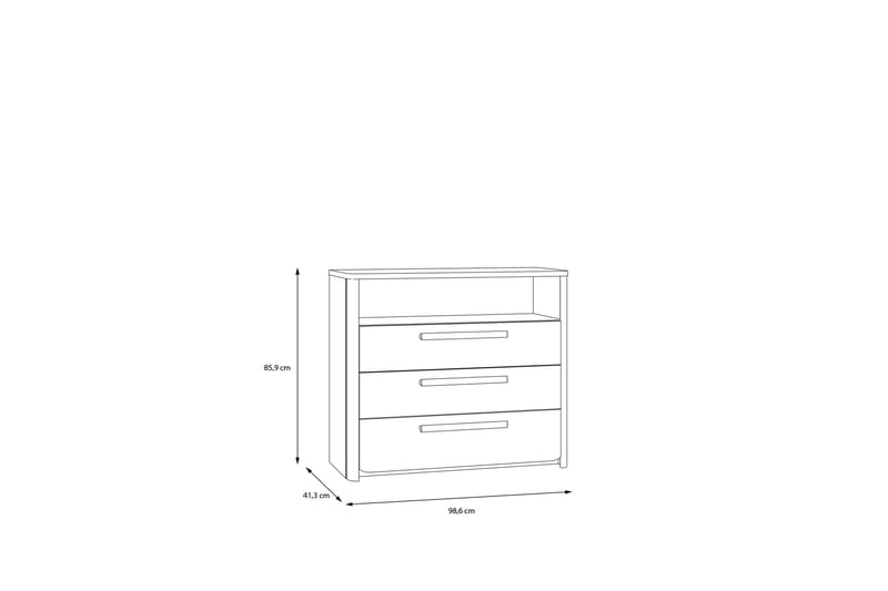 Ahmetbay Kommode 41x99 cm - Grå/Brun - Oppbevaring - Oppbevaringsmøbler - Kommode