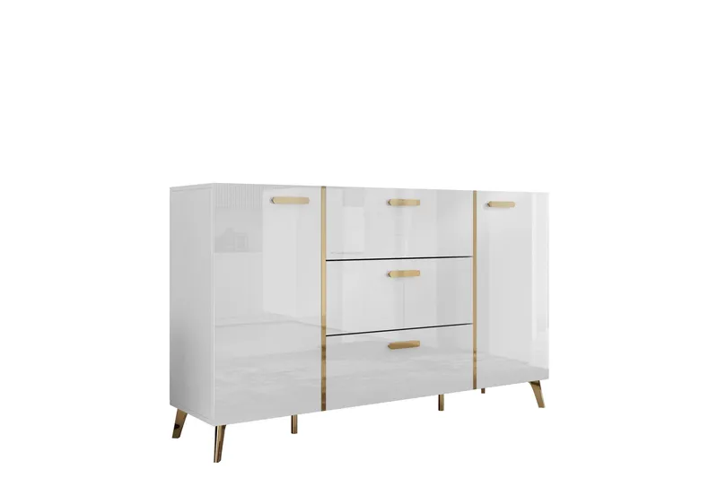 Akihiko Kommode 154 cm, Hvit