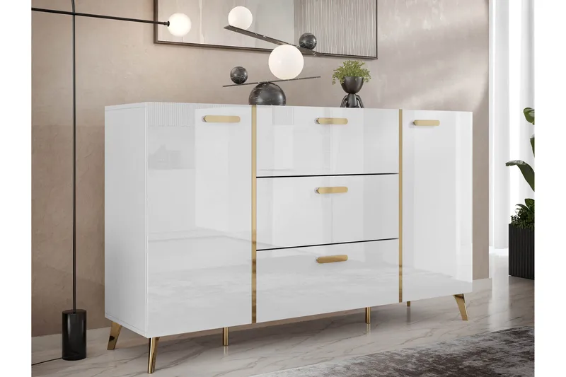 Akihiko Kommode 154 cm - Hvit - Oppbevaring - Oppbevaringsmøbler - Kommode