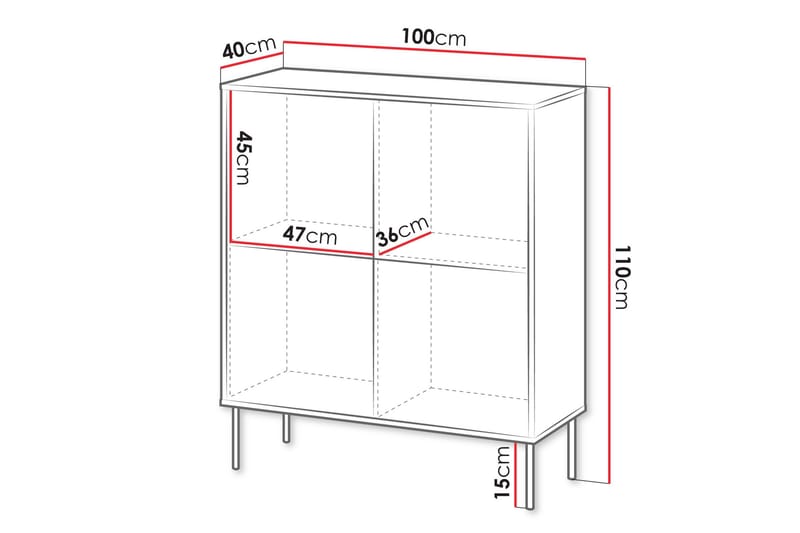 Akiko Kommode 100 cm - Grønn - Oppbevaring - Oppbevaringsmøbler - Kommode