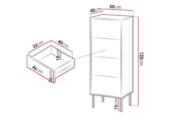Akiko Kommode 50 cm - Grønn - Oppbevaring - Oppbevaringsmøbler - Kommode