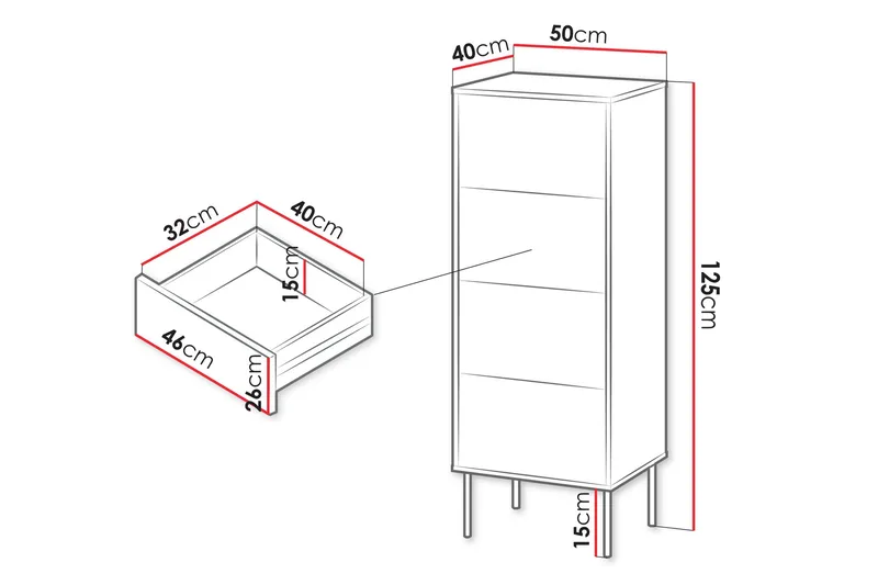 Akiko Kommode 50 cm - Grønn - Oppbevaring - Oppbevaringsmøbler - Kommode