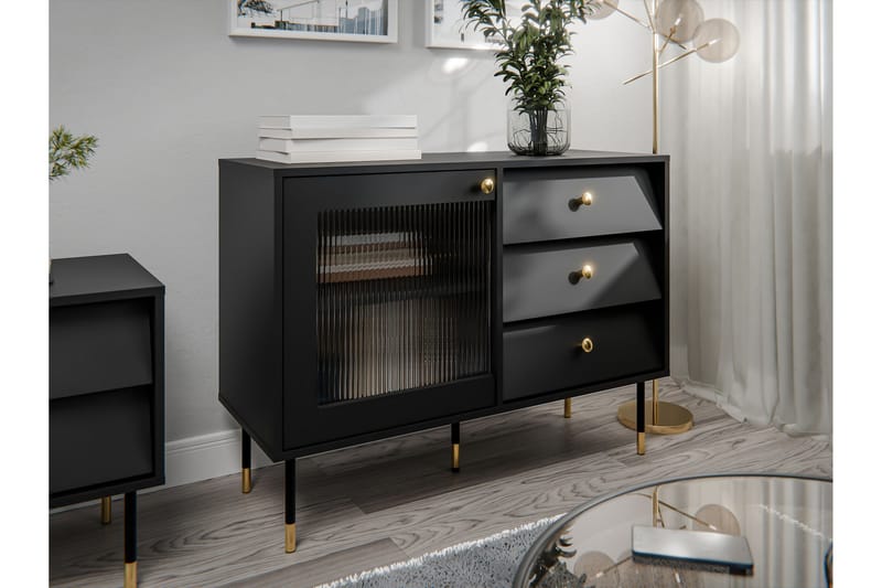 Akilesh Kommode 102 cm - Svart - Oppbevaring - Oppbevaringsmøbler - Kommode