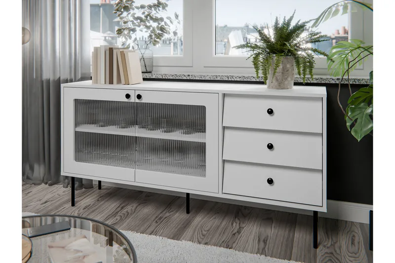 Akilesh Kommode 150 cm - Hvit - Oppbevaring - Oppbevaringsmøbler - Kommode