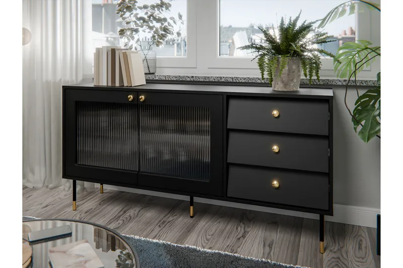 Akilesh Kommode 150 cm - Svart - Oppbevaring - Oppbevaringsmøbler - Kommode