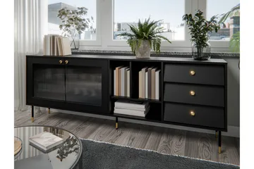 Akilesh Kommode 200 cm - Svart - Oppbevaring - Oppbevaringsmøbler - Kommode