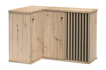 Aldbrough Hjørnekommode 123x86x82 cm - Natur/Svart - Oppbevaring - Oppbevaringsmøbler - Kommode