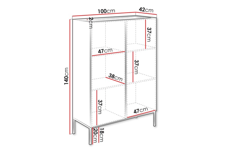 Amelus Kommode 100 cm - Brun - Oppbevaring - Oppbevaringsmøbler - Kommode