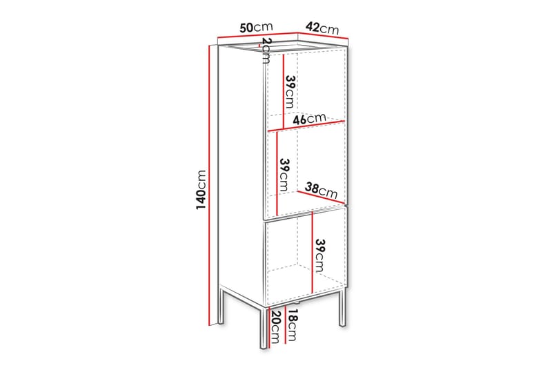 Amelus Kommode 50 cm - Cashmere - Oppbevaring - Oppbevaringsmøbler - Kommode