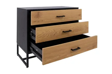Amsterdam Kommode Eik/Svart - Oppbevaring - Oppbevaringsmøbler - Kommode