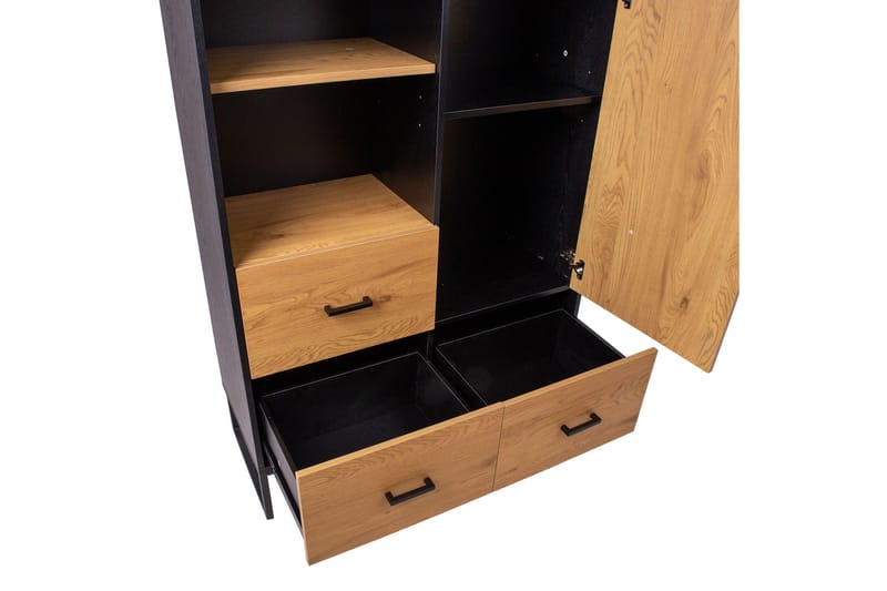 Amsterdam Kommode Eik/Svart - Oppbevaring - Oppbevaringsmøbler - Kommode