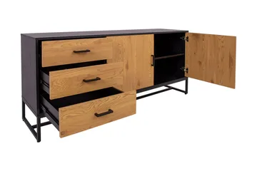 Amsterdam Kommode Eik/Svart - Oppbevaring - Oppbevaringsmøbler - Kommode