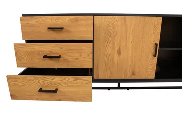 Amsterdam Kommode Eik/Svart - Oppbevaring - Oppbevaringsmøbler - Kommode