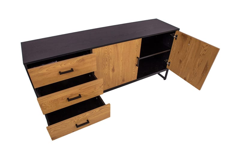 Amsterdam Kommode Eik/Svart - Oppbevaring - Oppbevaringsmøbler - Kommode