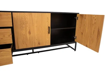 Amsterdam Kommode Eik/Svart - Oppbevaring - Oppbevaringsmøbler - Kommode