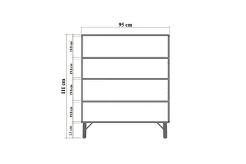 Anaya Kommode 95 cm - Beige - Oppbevaring - Oppbevaringsmøbler - Kommode