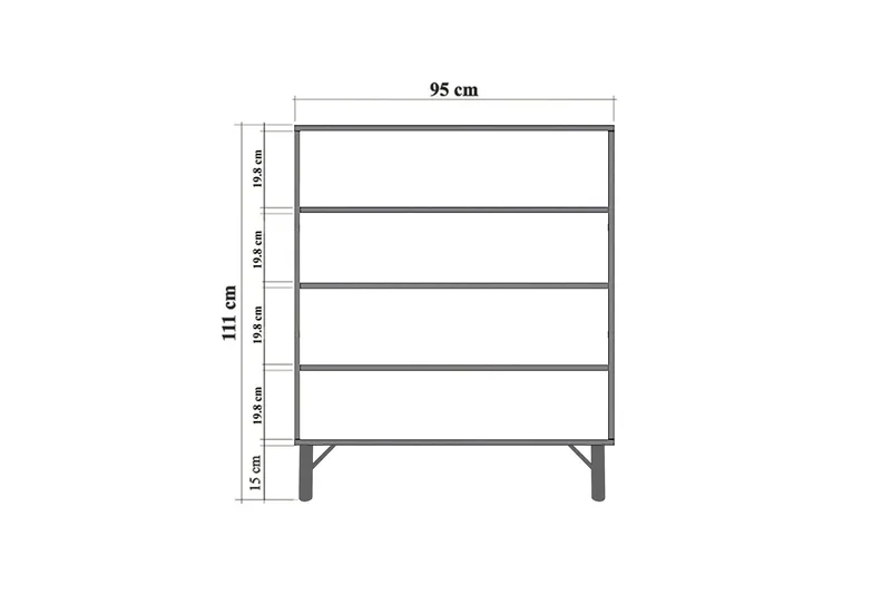Anaya Kommode 95 cm - Beige - Oppbevaring - Oppbevaringsmøbler - Kommode