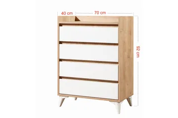 Andifli Kommode 70x92 cm - Blå - Oppbevaring - Oppbevaringsmøbler - Kommode