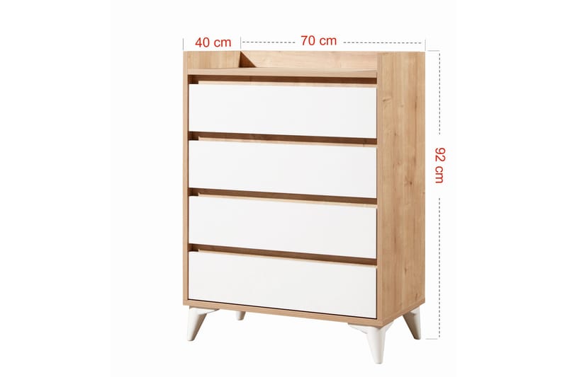 Andifli Kommode 70x92 cm - Blå - Oppbevaring - Oppbevaringsmøbler - Kommode