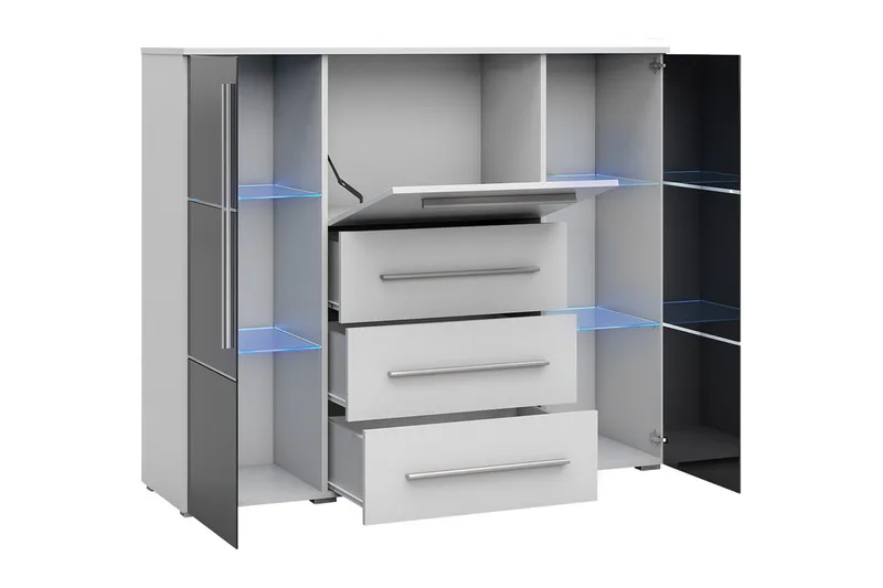 Bari Kommode 136x39x115 cm - Oppbevaring - Oppbevaringsmøbler - Kommode