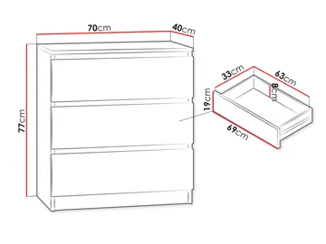 Basildon kommode 70 cm - brun - Oppbevaring - Oppbevaringsmøbler - Kommode