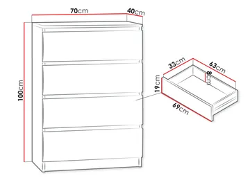 Basildon kommode 70 cm - brun - Oppbevaring - Oppbevaringsmøbler - Kommode