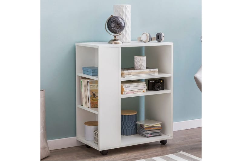 Bokhylle Wohnling mobil, moderne og enkel med forskjellige oppbevaringsrom Hvit - Hvit - Oppbevaring - Oppbevaringsmøbler - Kommode - Skuffeseksjon