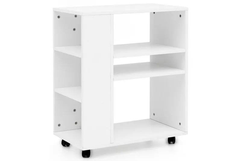 Bokhylle Wohnling mobil, moderne og enkel med forskjellige oppbevaringsrom Hvit, Hvit