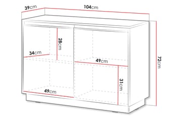 Bolstan Kommode 104 cm - Hvit - Oppbevaring - Oppbevaringsmøbler - Kommode