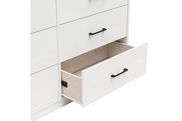 Kommode BrEZ 136x40x76 cm, Hvit - 136x40x76 cm, Hvit - Oppbevaring - Oppbevaringsmøbler - Kommode
