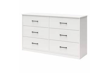Kommode BrEZ 136x40x76 cm, Hvit - 136x40x76 cm, Hvit - Oppbevaring - Oppbevaringsmøbler - Kommode