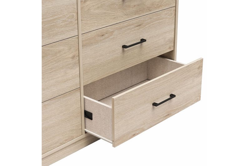 Kommode BrEZ 136x40x76 cm, Lys eik - 136x40x76 cm, Lys eik - Oppbevaring - Oppbevaringsmøbler - Kommode