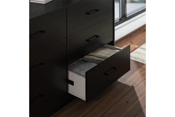 Kommode BrEZ 136x40x76 cm, Svart eik - 136x40x76 cm, Svart eik - Oppbevaring - Oppbevaringsmøbler - Kommode