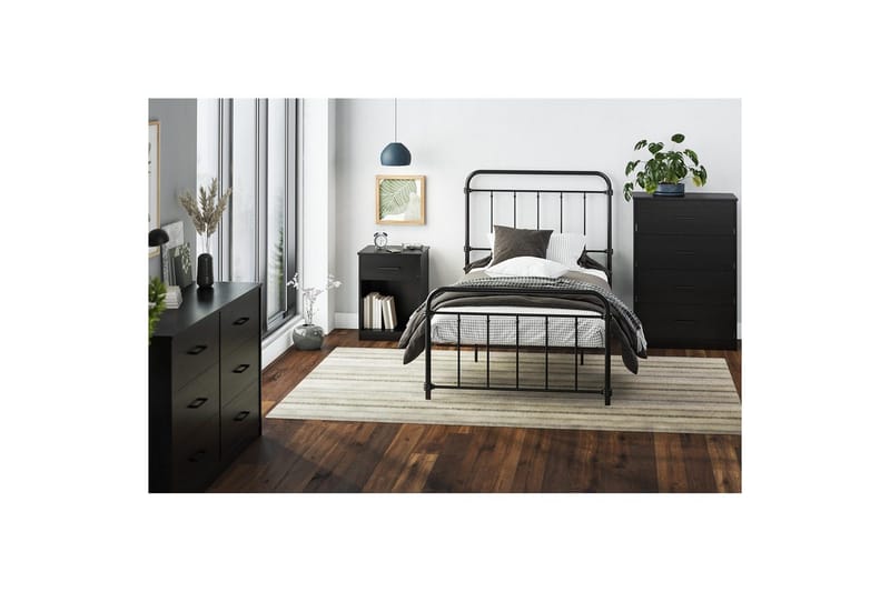 Kommode BrEZ 71x40x102 cm, Svart eik - 71x40x102 cm, Svart eik - Oppbevaring - Oppbevaringsmøbler - Kommode