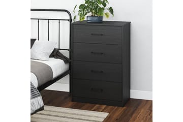 Kommode BrEZ 71x40x102 cm, Svart eik - 71x40x102 cm, Svart eik - Oppbevaring - Oppbevaringsmøbler - Kommode