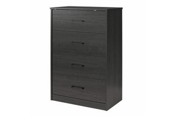 Kommode BrEZ 71x40x102 cm, Svart eik - 71x40x102 cm, Svart eik - Oppbevaring - Oppbevaringsmøbler - Kommode