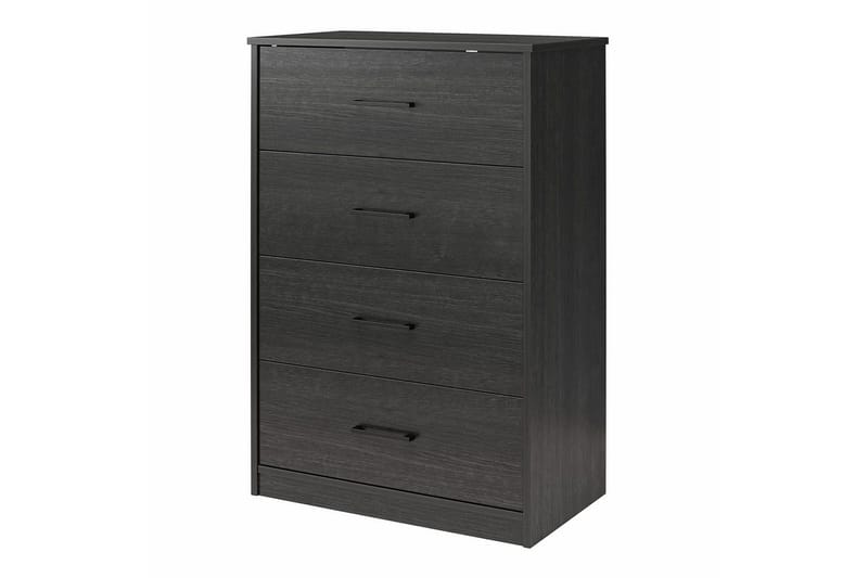 Kommode BrEZ 71x40x102 cm, Svart eik - 71x40x102 cm, Svart eik - Oppbevaring - Oppbevaringsmøbler - Kommode