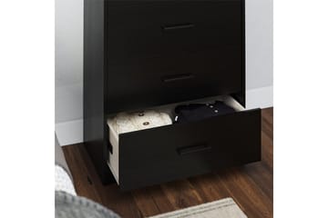 Kommode BrEZ 71x40x102 cm, Svart eik - 71x40x102 cm, Svart eik - Oppbevaring - Oppbevaringsmøbler - Kommode